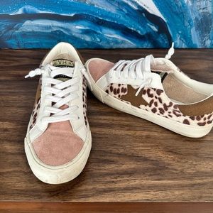 Vintage Havana Pink and Leopard Print Sneakers